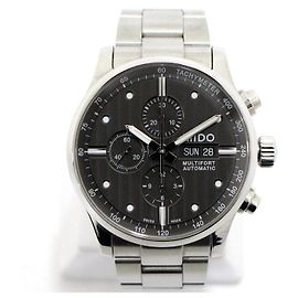 Autre Marque Orologio automatico in acciaio da uomo Cronografo Multiport