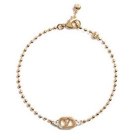 Valentino Bracelete Oval Metal Swarovski Crystal YCW