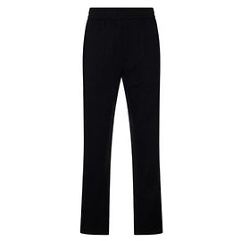 Moncler Pantaloni della tuta in misto cotone con logo in pelle