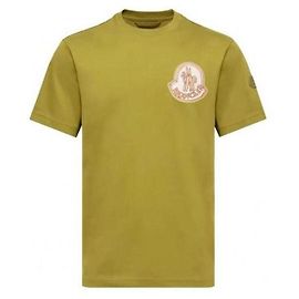 T-shirt Moncler in cotone verde oliva