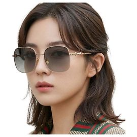 Gucci Sunglasses Gold Metal Oversized Unisex