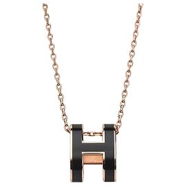 Hermès Collar Pop Rose Gold Black Large