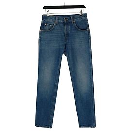 Gucci Tapered Denim Hose Blau