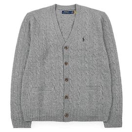 Ralph Lauren V-Ausschnitt Cardigan für Herren mit gesticktem Pony-Logo