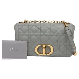Dior Borsa a Spalla Canoe Cannage Medium Chain Nero