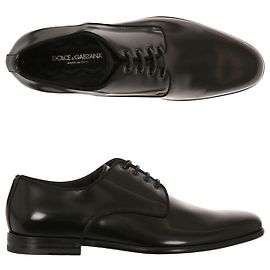 Dolce & Gabbana Scarpe Derby in pelle nera