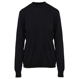 Maison Martin Margiela Wollstrickpullover Mitternachtsblau
