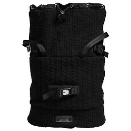 Dolce & Gabbana Zaino Duffel in misto lana tricot nero da viaggio