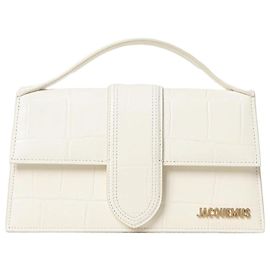 Jacquemus Borsa Ivory Cocco Le Grand Bambino