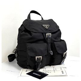 Prada Zaino in nylon con logo triangolare Twenty Black