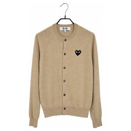 Comme Des Garcons  Damen-Cardigan mit Rundhalsausschnitt Beige