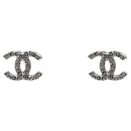 Chanel Cubic CC Silver Ohrringe