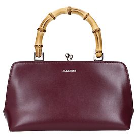 Jil Sander Handtasche aus rotem Leder mit abnehmbarem Schulterriemen