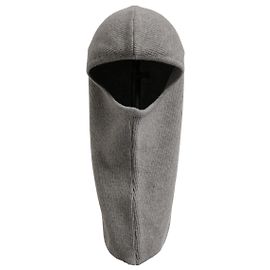 Dolce & Gabbana Balaclava Wrap em malha canelada de lã cinza para homem One Size