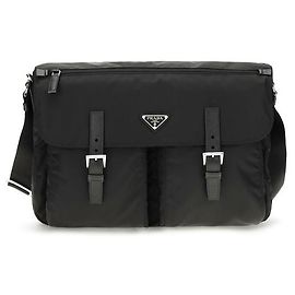 Prada Bolsa de ombro em poliamida preta
