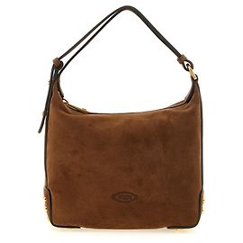 Tod's Borsa a tracolla in pelle di vitello marrone