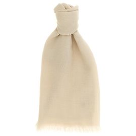 Brunello Cucinelli Beige Cashmere and Silk Scarf