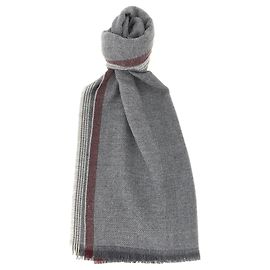 Sciarpa Brunello Cucinelli in lana e cashmere grigia