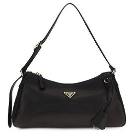 Prada Borsa a tracolla Bos Taurus in pelle di vitello nera