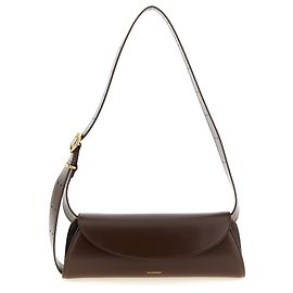 Jil Sander Brown Calfskin Shoulder Bag