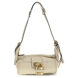Chloé Borsa a tracolla Bos Taurus in pelle di vitello beige