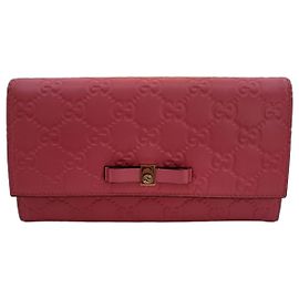 Gucci Signature Pink langes Portemonnaie