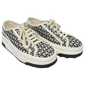 Gucci Baskets Platform Tennis en Jacquard GG Beige et Noir