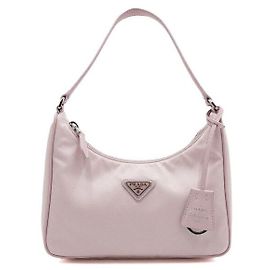 Prada Borsa Tote Hobo Re-Edition in Nylon Tessuto Rosa