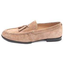 Mocassini Tod's in camoscio con nappe marroni