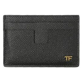 Tom Ford Kartenetui mit goldenem Logo Schwarz