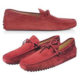 Tod's Nuove scarpe da guida Gommini in camoscio rosso