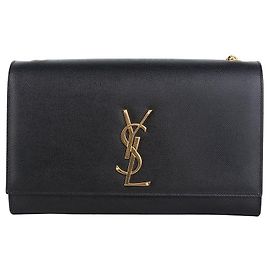 Autre Marque Monogram Gold Kate Satchel Bag