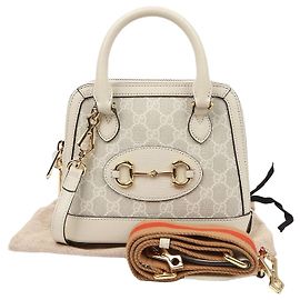 Gucci Borsa Tote Mini con Manico Horsebit Bianca