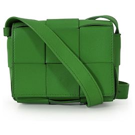 Bottega Veneta Borsa Mini Cassette Candy in pelle Intrecciato Parakeet