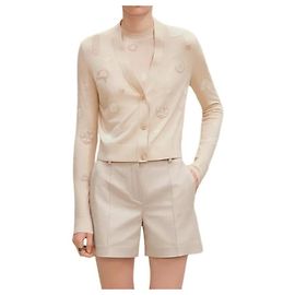 Hermès Cardigan léger à manches longues avec motif bandana Candy Libris