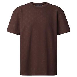 Louis Vuitton Kurzarm-T-Shirt mit Rundhalsausschnitt aus Jacquard mit verstecktem Monogramm