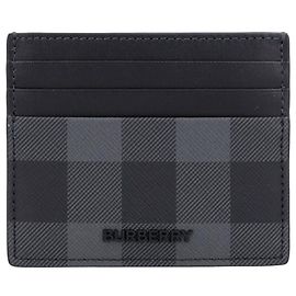 Burberry Portacarte da uomo con logo in metallo e motivo Check