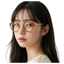 Céline Montatura dorata Soltex Luxury Round Transparent Orange