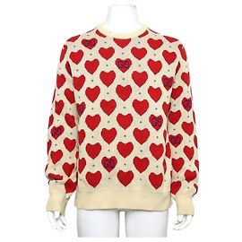 Gucci Heart Pattern Wool Logo Men's Knit Sweater