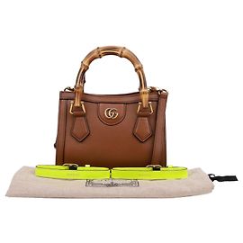 Gucci Borsa Mini Tote Diana Marrone