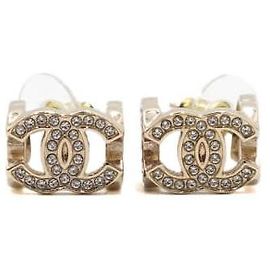 Chanel Multi Gold CC Crystal Women's Earrings Season