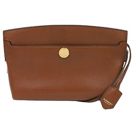 Burberry Borsa Society Clutch a Spalla e Tracolla Brown