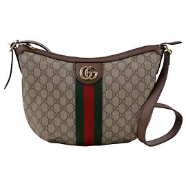 Gucci Borsa a tracolla hobo Ophidia GG Supreme Canvas Brown