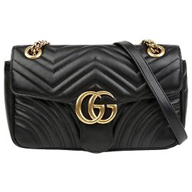 Gucci Bolsa de Ombro GG Marmont Small Matelassé Preta