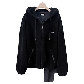 Céline Giacca con cappuccio in pile stampa ocelot