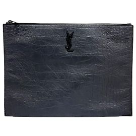 Autre Marque Clutch in pelle nera