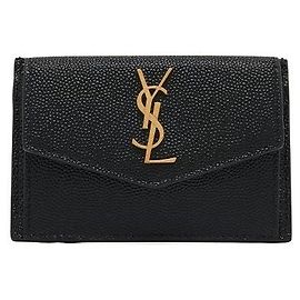 Autre Marque Portacarte con patta Cassandra Monogram Uptown Gold