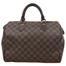 Louis Vuitton Speedy Damier Ébène Canvas Tote Bag