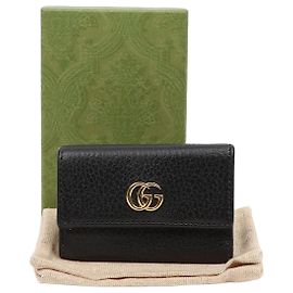 Gucci GG Marmont Schlüsseletui braunes Leder