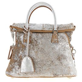 Maison Martin Margiela Borsa in pelle d'agnello argento